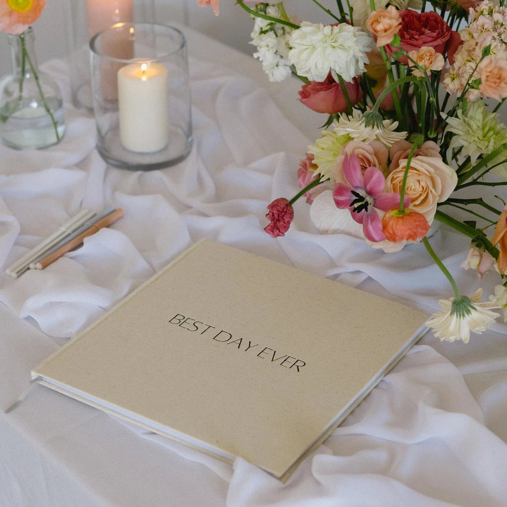 forever and always|Linen Guest Books - The Whole Bride