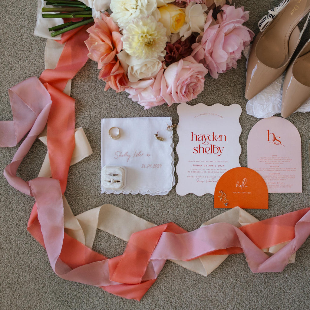 flamingo|Silk Bouquet Ribbon - The Whole Bride