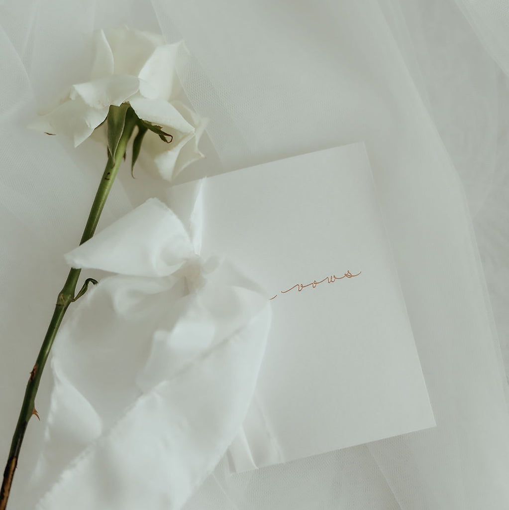 pure white|Vow Cards (Set of 2) - The Whole Bride