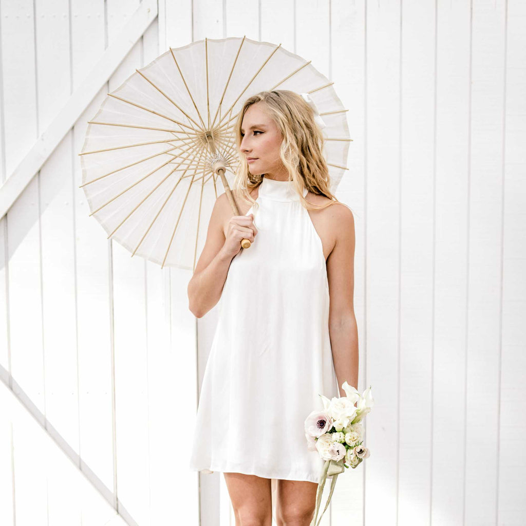 White | Parasol - The Whole Bride