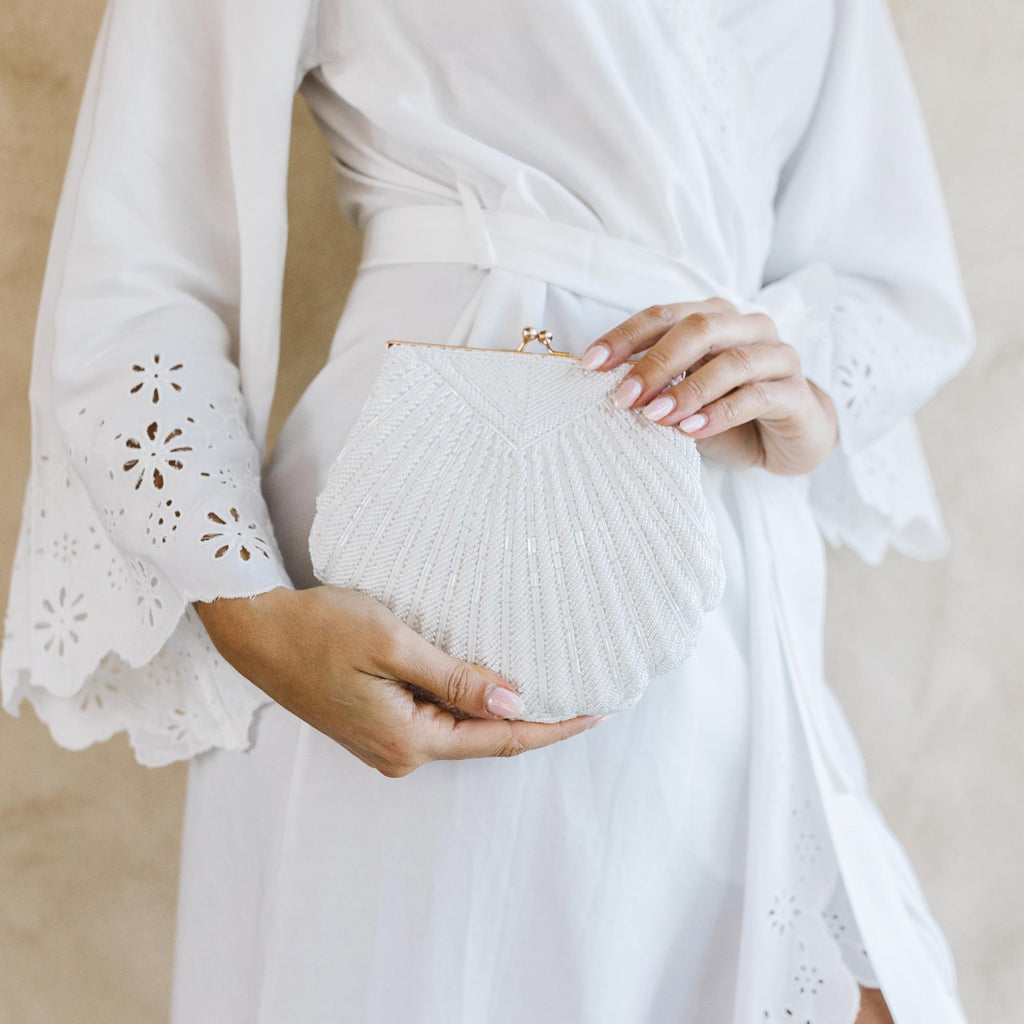 white coco|Coco Beaded Clutch - The Whole Bride