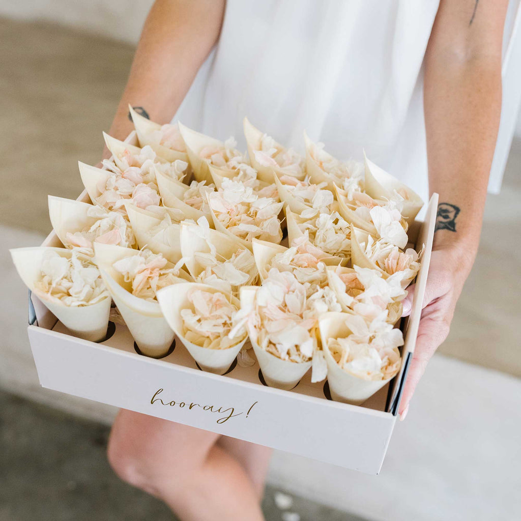 white|Confetti Cone Tray - The Whole Bride