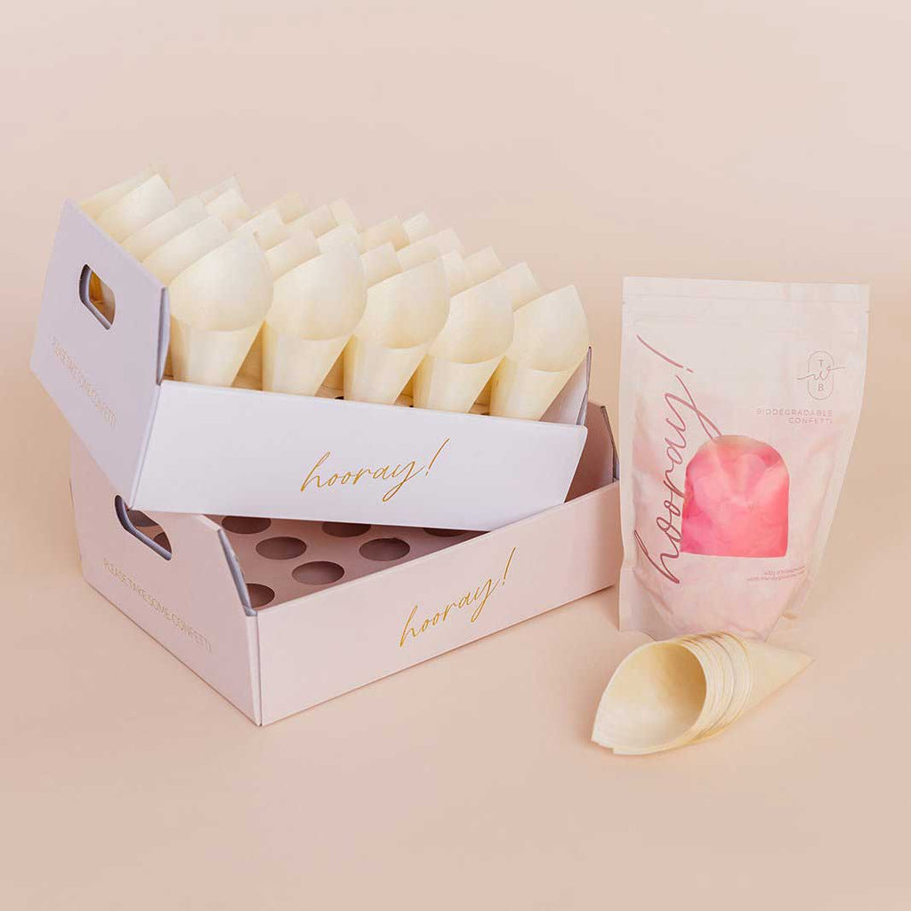 pink heart|The Ultimate Confetti Bundle - Heart (cones, confetti + trays) - The Whole Bride