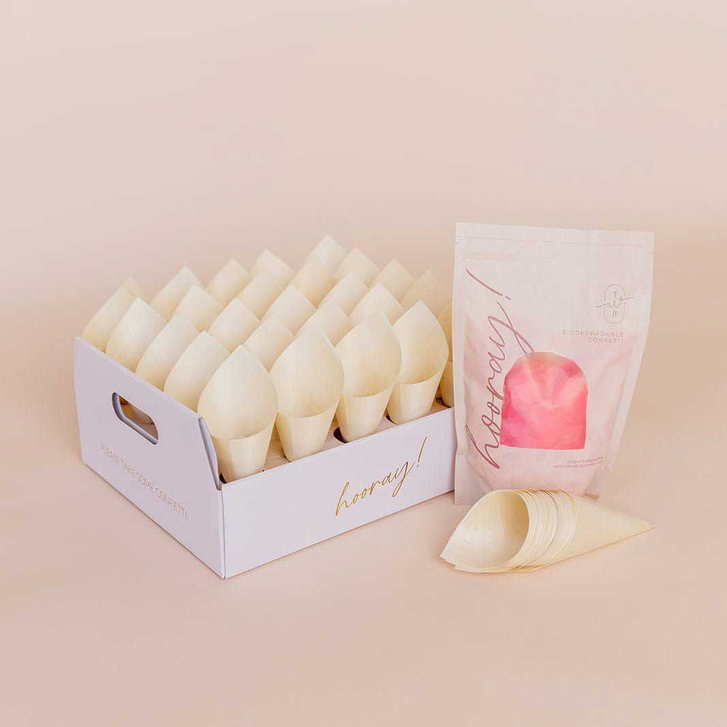 pink heart|The Ultimate Confetti Bundle - Heart (cones, confetti + trays) - The Whole Bride