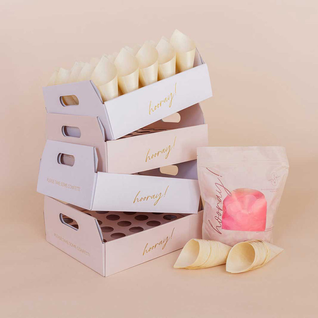 pink heart|The Ultimate Confetti Bundle - Heart (cones, confetti + trays) - The Whole Bride